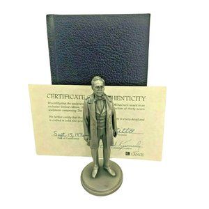 Lance Fine Pewter President Zachary Taylor 1976 Petitto w/ Book and COA  - 4.75"